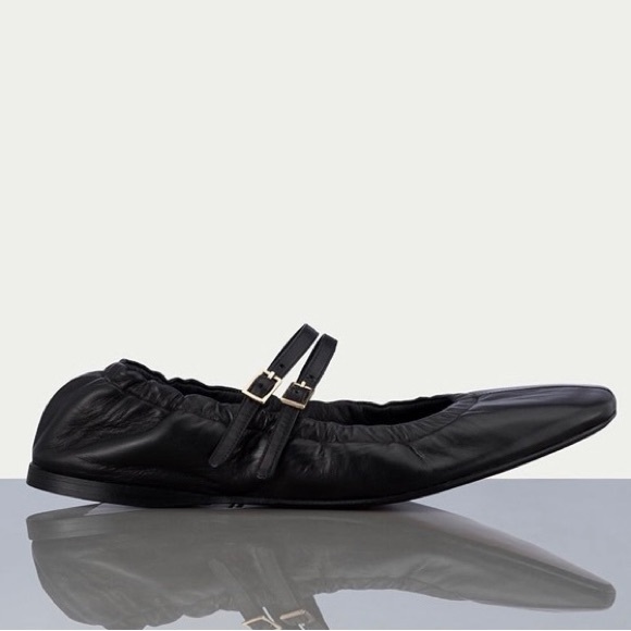 Frame Denim Shoes - Frame Black Leather Modern MaryJane